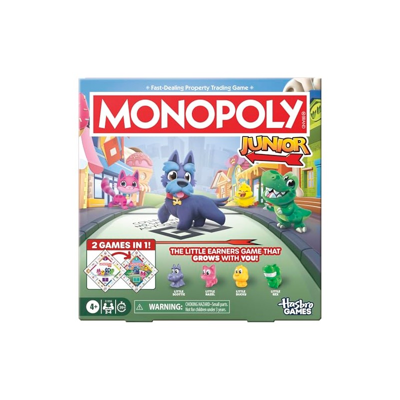Monopoly Junior Board Game (2026 Edition) | 2 Games in