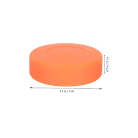 ARTIBETTER Practice Hockey Pucks 4pcs Ice Hockey Pucks Matte Regulation Training Pucks for Practicing and Classic Training Diameter 3, Thickness 1 Orange Ice Hockey Balls