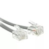 CABLE WHOLESALE 1ft RJ11 Silver Satin Telephone Cord (Voice), 6P/4C   8101-64201
