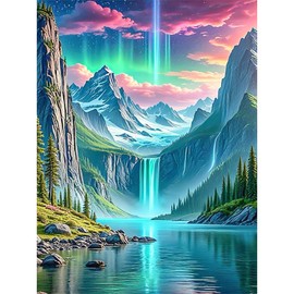 Sretoul Waterfall Diamond Painting Kits for Adults- Waterfall Diamond Art Kits for Adults, Landscape 5D Diamond Painting for Home Wall Decor 12x16 inch