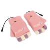 USB Heating Winter Gloves Cotton Knit Washable Women USB Fingerless