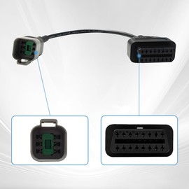 OBD2 Adapter Cable for Yanmar Diesel Vehicles 6 Pin OBD2 16Pin OBDII Car Diagnostic Connector Compatible with OBD II Diagnostic Scanner