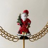 Selections Christmas Card Holder with Santa Themed Gold Circle