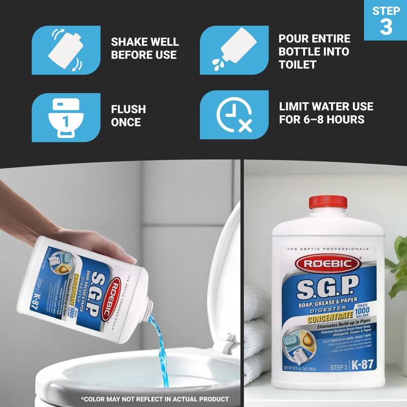 Roebic SMP-1000-PAK-1 Complete Septic System Maintenance Kit: 4 Quarts, Pack