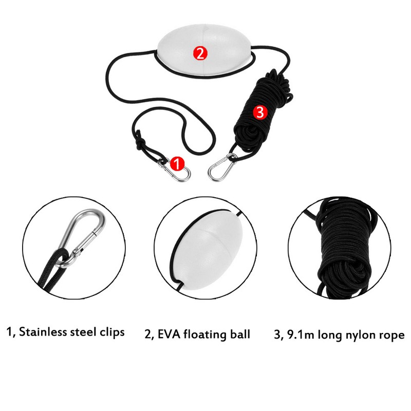 1pc Kayak Drift Anchor Tow Rope Tow Line 8.5m /