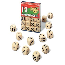 Ravensburger 27097 - 12 Würfel in Klarsichtbox, Spielzubehör, für die ganze Familie, Qualität