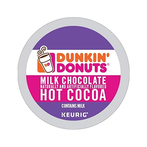 Dunkin' Donuts Chocolate con leche caliente Cacao Una sola porción K-tazas para Keurig Brewers Original Paquete de 1