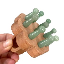 ideayard Scalp Massage Comb Shower Hair Brush Scalp for Hair Growth Massage Relieves Headaches (Aventurine)