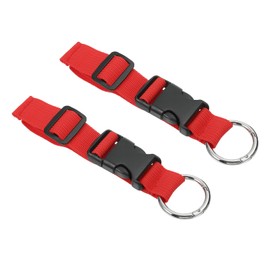 PATIKIL Add A Bag Luggage Straps, 2 Pcs Adjustable Suitcase Belt, Travel Accessories Plastic Buckle for Connecting Your Luggage Jacket, Red