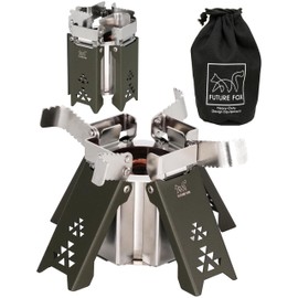 FUTUREFOX FOX-BLAZE Alcohol Burner, Alcohol Stove, High Firepower, Compact, Camping, Disaster Prevention, Outdoor Activities (Olive)