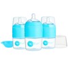 PopYum 5 oz Blue Anti-Colic Formula Making/Mixing/Dispenser Baby Bottles, 3-Pack