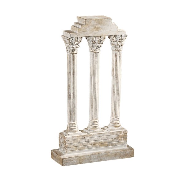 Design Toscano Roman Forum Temple of Castor and Pollux Straight Column in Stone