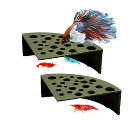 CTWPets Half Shrimp Breeding Protector | Shrimp Breeding Cave Aquarium Tunnel (Forest Green, 2 Pack)