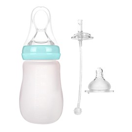 FakeFace Elderly Drinking Aids Feeding Cup Adult Disabled Sippy Cup Spill Proof Convalescent Patient Feeder 240ML (Blue)