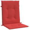 vidaXL Red Oxford Fabric Garden Lowback Chair Cushions, 4 pcs