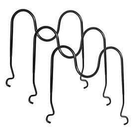 3 Rubber Coated Brackets for Expandable Pot and Pan Organizer(Black)