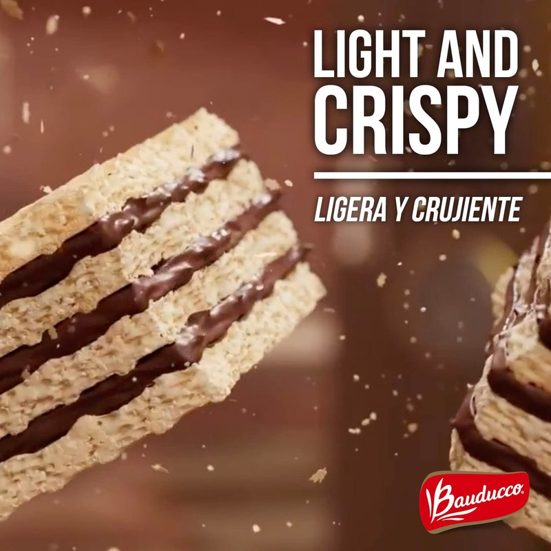 Bauducco Chocolate Wafers - Crispy Wafer Cookies With 3 Delicious,