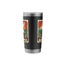 Pop Japanese Art Mt. Fuji Sunset Noodles Rabbit Kit Ramen Stainless Steel Insulated Tumbler