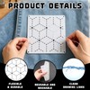 32 Pcs Sashiko Stencil Kit, 5.1 Inch Reusable PET Plastic