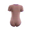 CutiePlusU Cotton Button in Crotch Bodysuit Onesie Pyjamas Romper Rainbow