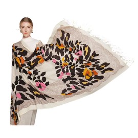 DANA XU Luxury 100% Pure Wool Oversized Extra Large Warm Floral Cashmere Pashmina Scarf Shawl And Wrap For Women Blanket Cape