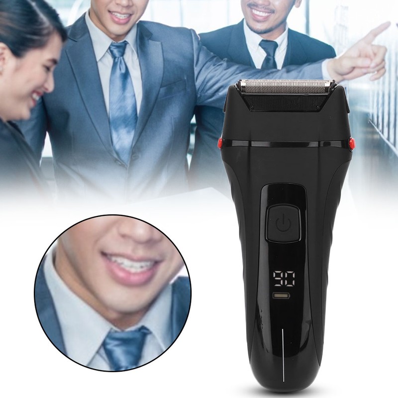Professional Rechargeable Electric Shaver Waterproof Beard Clipper TrimmerUS Plug 110-240V