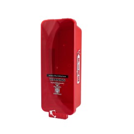 Red Surface-Mounted Fire Extinguisher Cabinet with Clear Pull-Cover for 10 lb. Fire Extinguisher Box Outdoor Fire Cabinet Mounted Extinguisher Cabinet Fire Extinguisher Cover