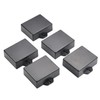 Heyiarbeit 5Pcs 2.44"x 1.97"x0.87" ABS Black Dustproof Electronic Junction Box