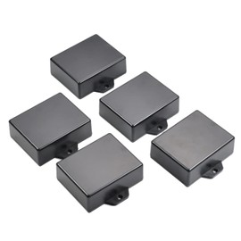 Heyiarbeit 5Pcs 2.44"x 1.97"x0.87" ABS Black Dustproof Electronic Junction Box Enclosure Project Box With Ear For Electronic Projects