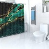 FAIRYGATE Green Shower Curtain Abstract Emerald Green Polyester Shower Curtains