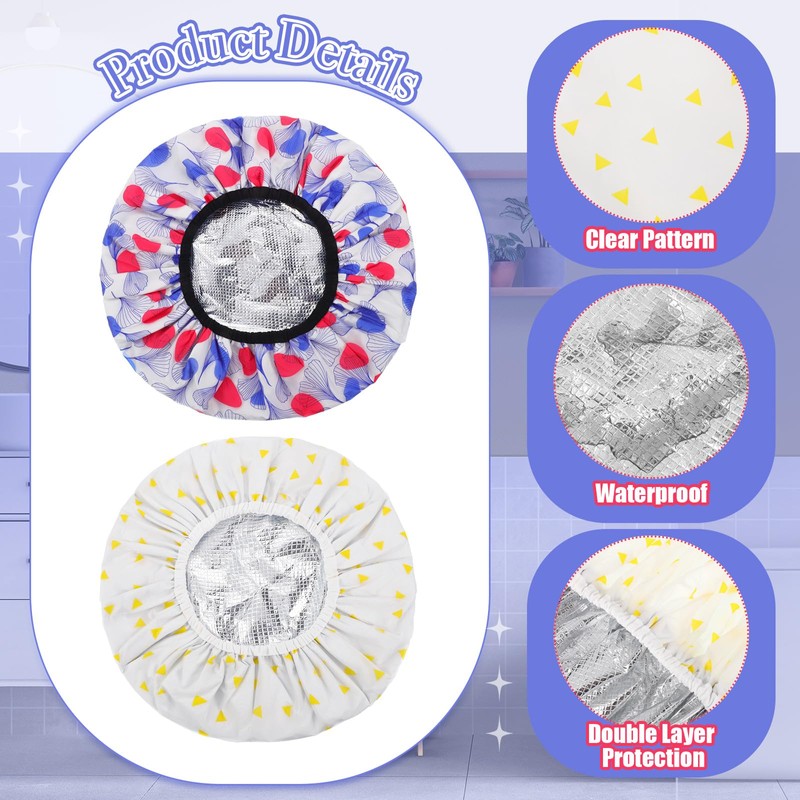 2 Pcs Deep Conditioning Cap, Double Layer Heat Cap Steam