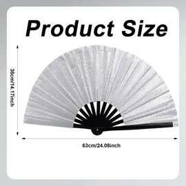 BOXOB Handheld Floral Folding Fans, Wood Women Foldable Fan Chinese Style Dancing Hand Fans Gifts for Wedding Party Line Dancing