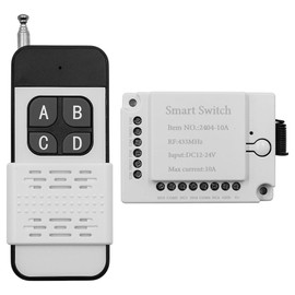 ZONADAH DC12-24V Remote Control Switch 328ft Long Rang 4 Channel Universal Wireless Relay Module Board 433Mhz Remote Control Momentary Switch for Wireless Control