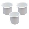 3 Cup Holder Plastic Pocket Recessed Drop in Insert Universal