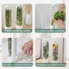 Restynic 2 Pack Herb Keeper Container for Refrigerator, Clear Storage