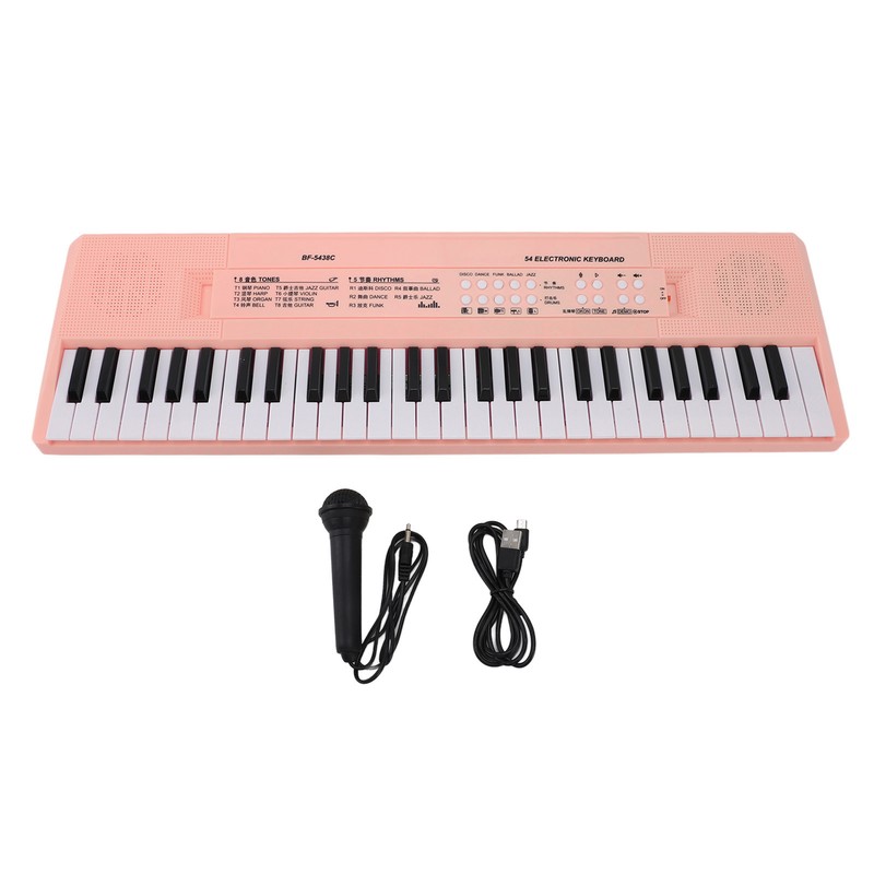 54 Key Keyboard Piano Smoothly Plastic Keyboard Piano Portable Dual