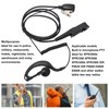 G Shape Earpiece PU Cable Walkie Talkie Earpiece with Mic