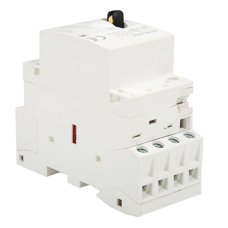 4P 25A 50Hz DIN Rail Household AC Contactor with Manual