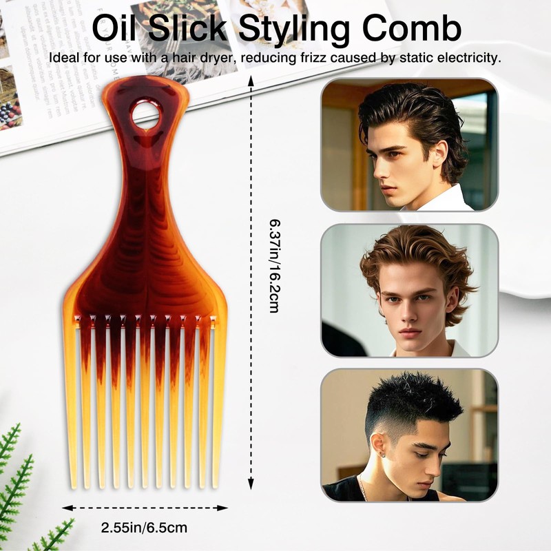 4 Pack Wide-Tooth Tortoiseshell Hair Combs – Afro Pick &