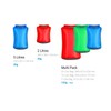 Ultralight Dry Bag Multi-Pack, Siliconized Rip-Stop Fabric With Fully Taped