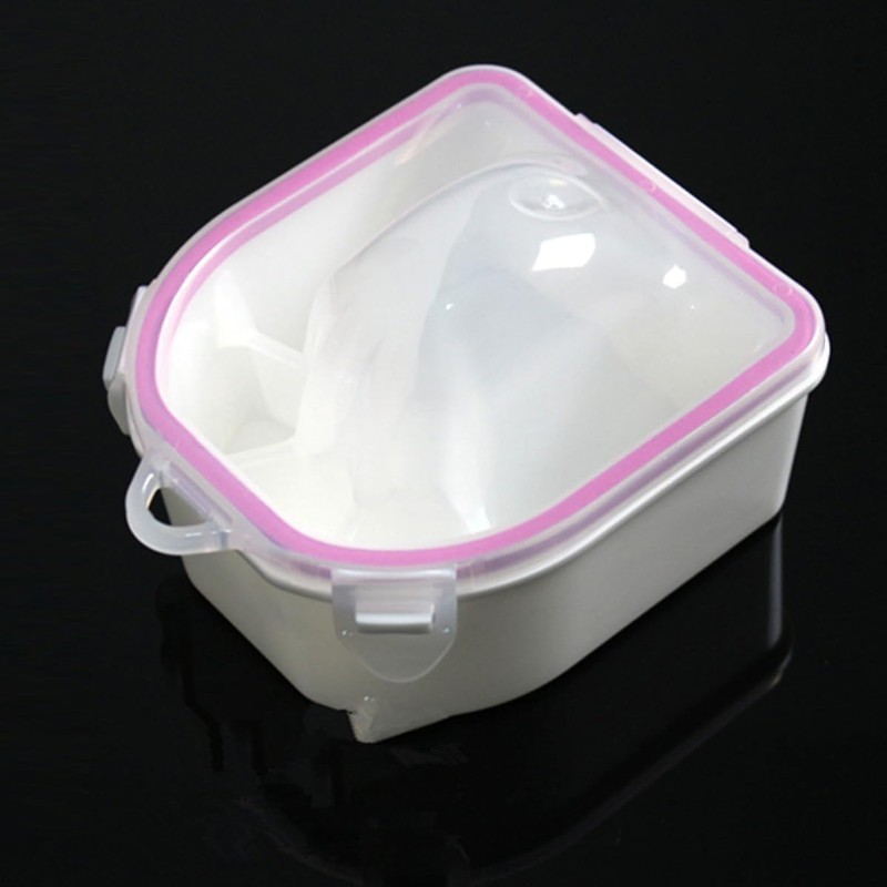 Recipiente Plástico de Remojar para Resistente Uñas Agua Duro Manicura