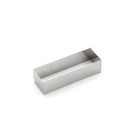 De Buyer 3943.12 Stainless Steel Rectangular Ring, Sharp Corners 12 x 4 cm, 3 cm High