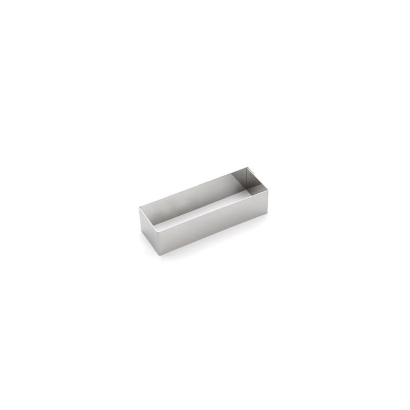 De Buyer 3943.12 Stainless Steel Rectangular Ring, Sharp Corners 12