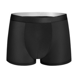 VmanKu Men's Inner Pants, Swim Shorts, Box Shorts, Trunk Shorts, Briefs, Body Hair Cover, Amphibious Swim Shorts, Swimming, Undershorts, Swimming Anti-See Through, Black