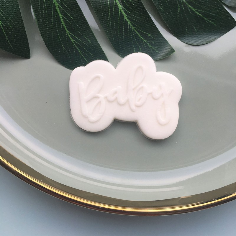 CHENRUI Baby Shower Cookie Fondant Stamp Oh Baby Fondant Embosser
