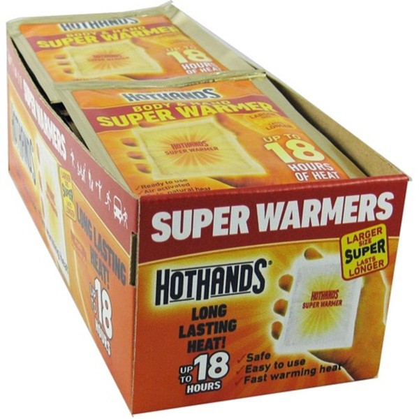 HotHands Extra Large 18 Hour Super Hand and Body Warmer - 40 Pack Case