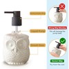 Sylfu Owl Ceramic Liquid Soap Dispenser - 15.2oz Refillable for
