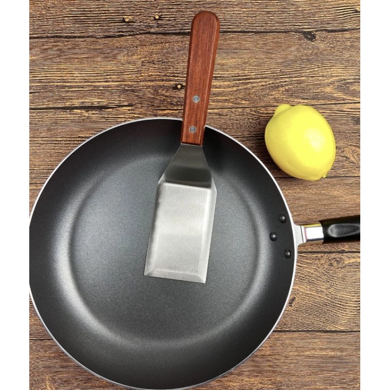 KLAQQED Heavy Duty Metal Spatula for Cast Iron Skillet Grill