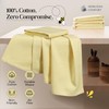 HEIRLOOM COMFORT Lemon Yellow Honeycomb Weave Cloth Napkins Set of