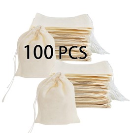 muslin bags 3x4 small cloth bags with drawstrings small reusable muslin bags (100)